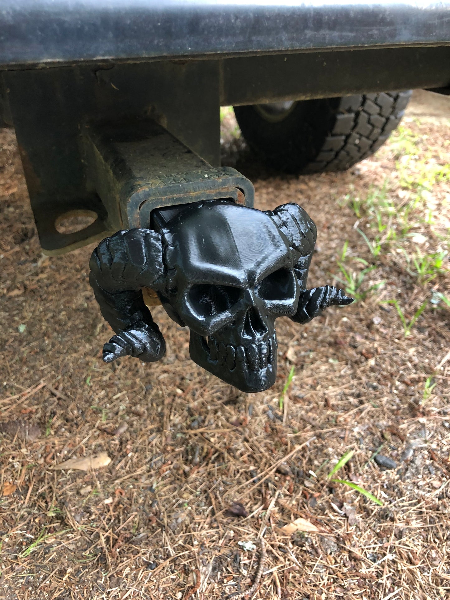 Demon skull hitch cover